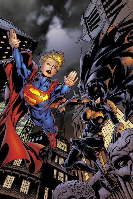 Versão feminina de personagens - famale super man batman