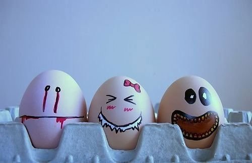 Desenho em ovos