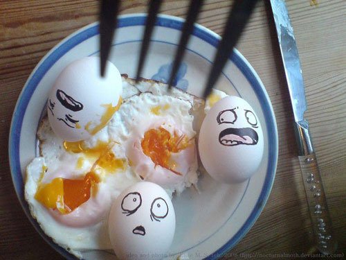 Desenho em ovos