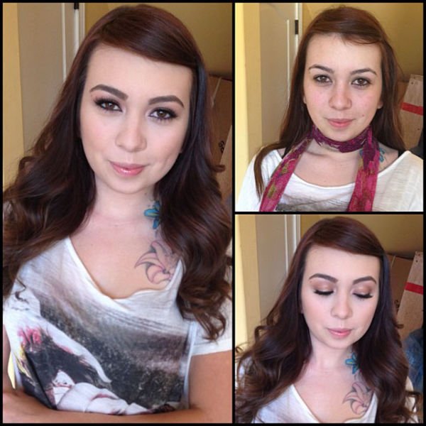 Atrizes porno antes e depois da maquiagem (17)