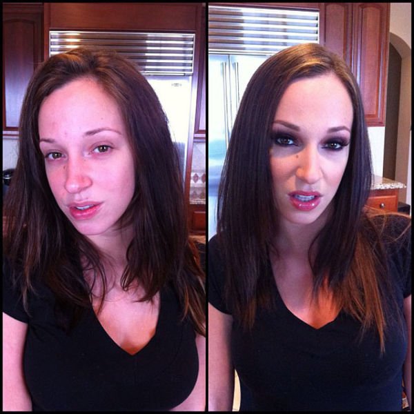 Atrizes porno antes e depois da maquiagem (46)