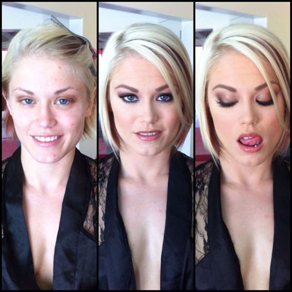 Atrizes porno antes e depois da maquiagem (80)