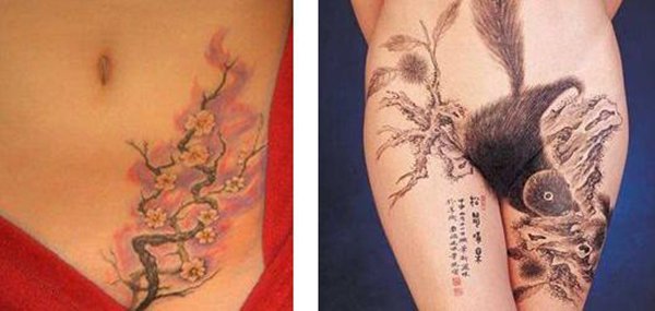 Tatuagens femininas desenhadas em lugares íntimos (18)
