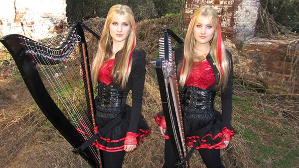 Camille and Kennerly Kitt Harp Twins