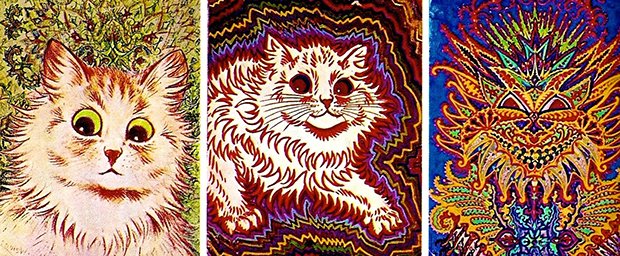 Gatos desenhados por um esquizofrênico Lous Wain (13)