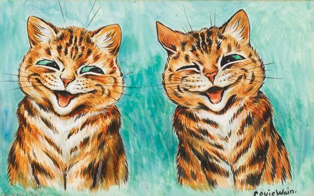 Gatos desenhados por um esquizofrênico Lous Wain (3)
