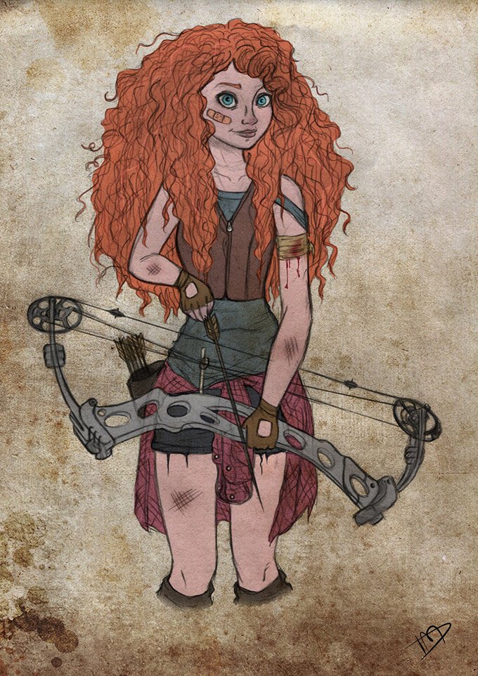 Disney-characters-as-zombie-hunters