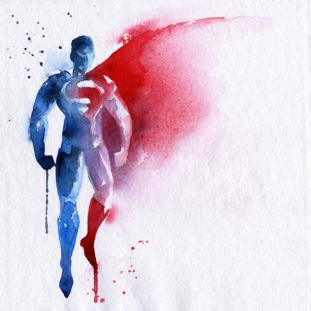 Super-Herois em aquarelas (8)