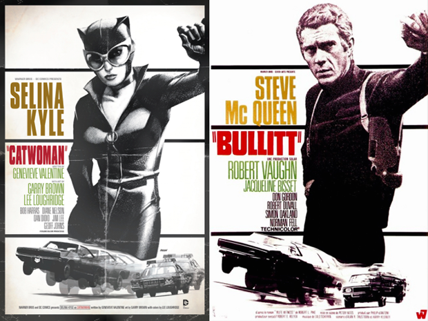 Personagens da DC em posteres de filmes famosos (3)