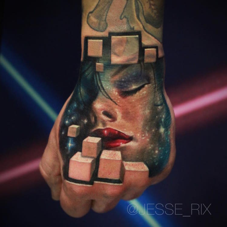 Tatuagens 3D e ilusões de ótica