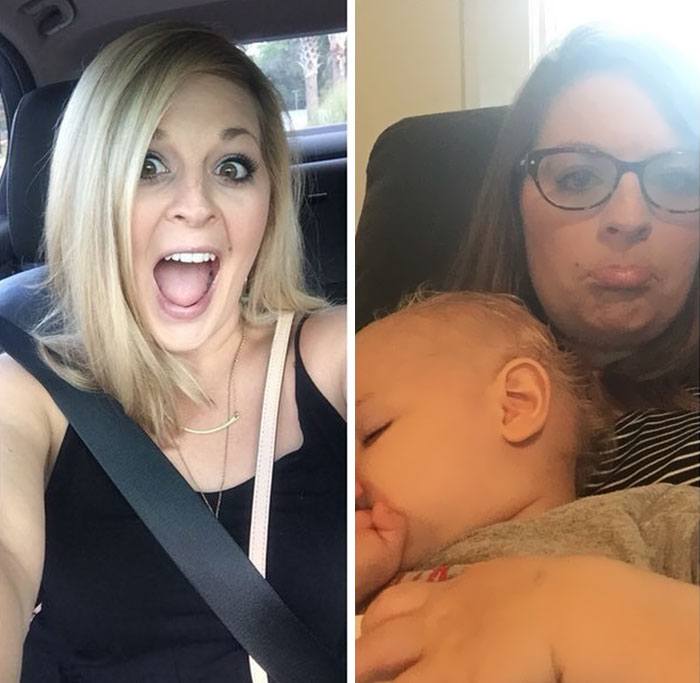 Pais mostram fotos de antes e depois de terem filhos 5
