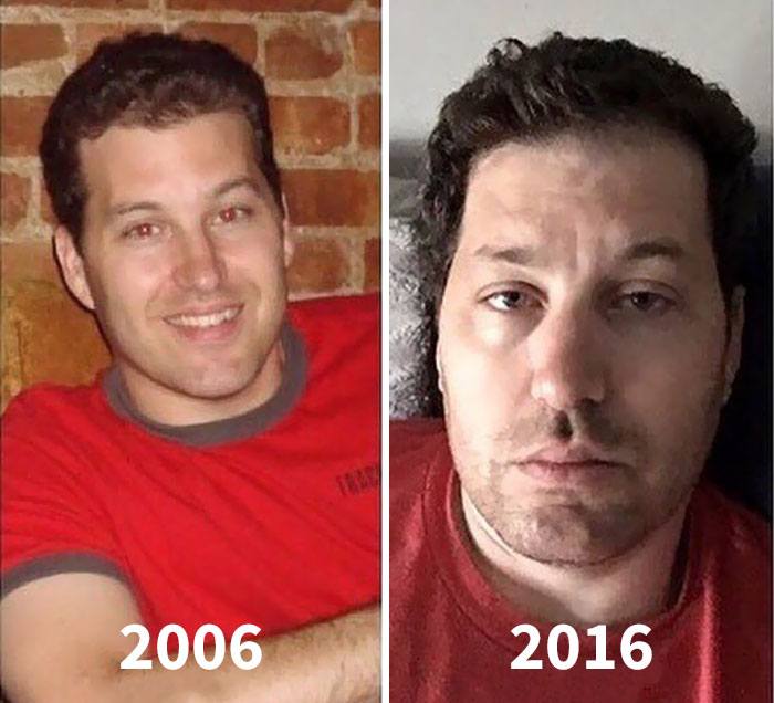 Pais mostram fotos de antes e depois de terem filhos 8