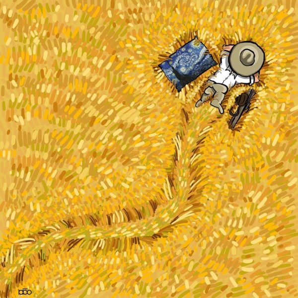 Cartunista ilustra a vida de Vincent van Gogh em imagens coloridas