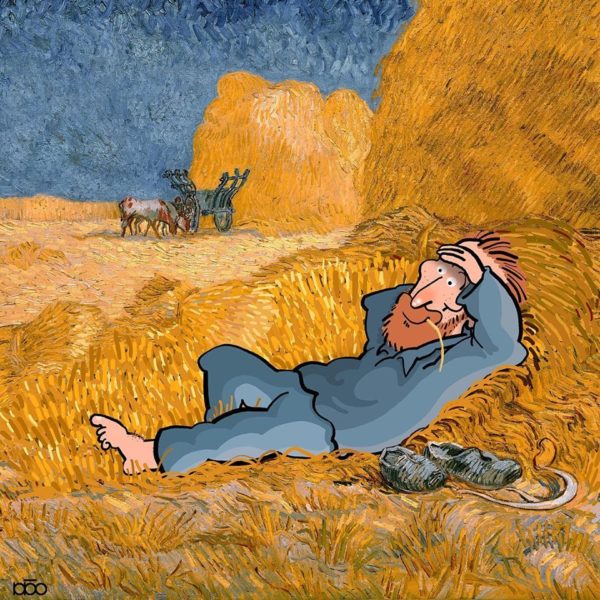 Cartunista ilustra a vida de Vincent van Gogh em imagens coloridas