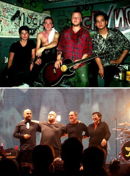 O antes e depois de algumas bandas famosas no cenário da música