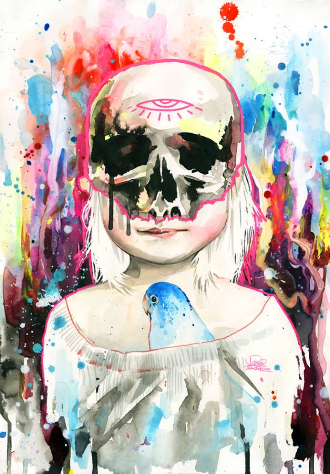 Lora Zombie artista Russa que possui uma arte obscura colorida e repleta de critica 13