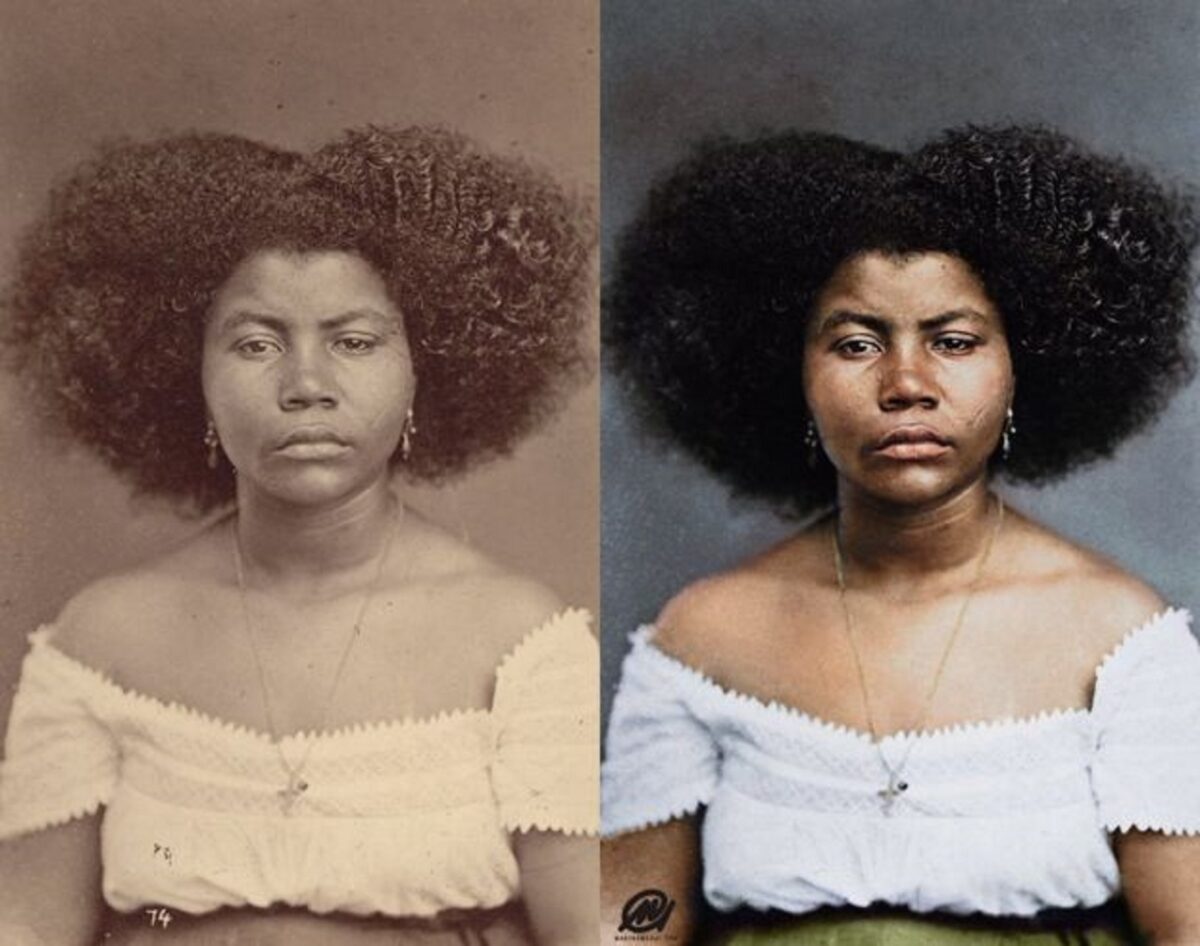 Marina Amaral artista digital restaura fotos tiradas antes da abolicao da escravidao 4