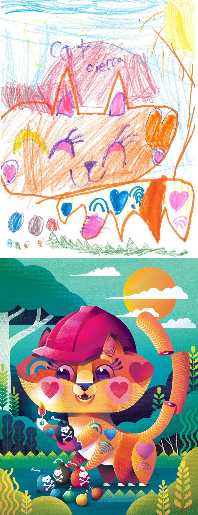 Em projeto Monster Project artistas recriam desenhos feitos por criancas 14