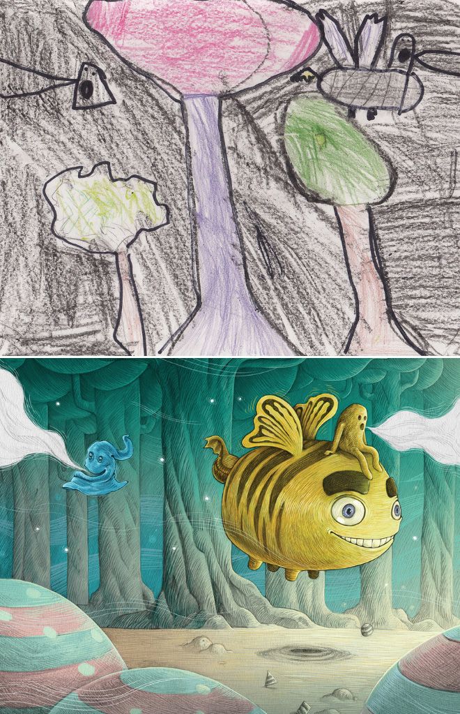 Em projeto Monster Project artistas recriam desenhos feitos por criancas 5