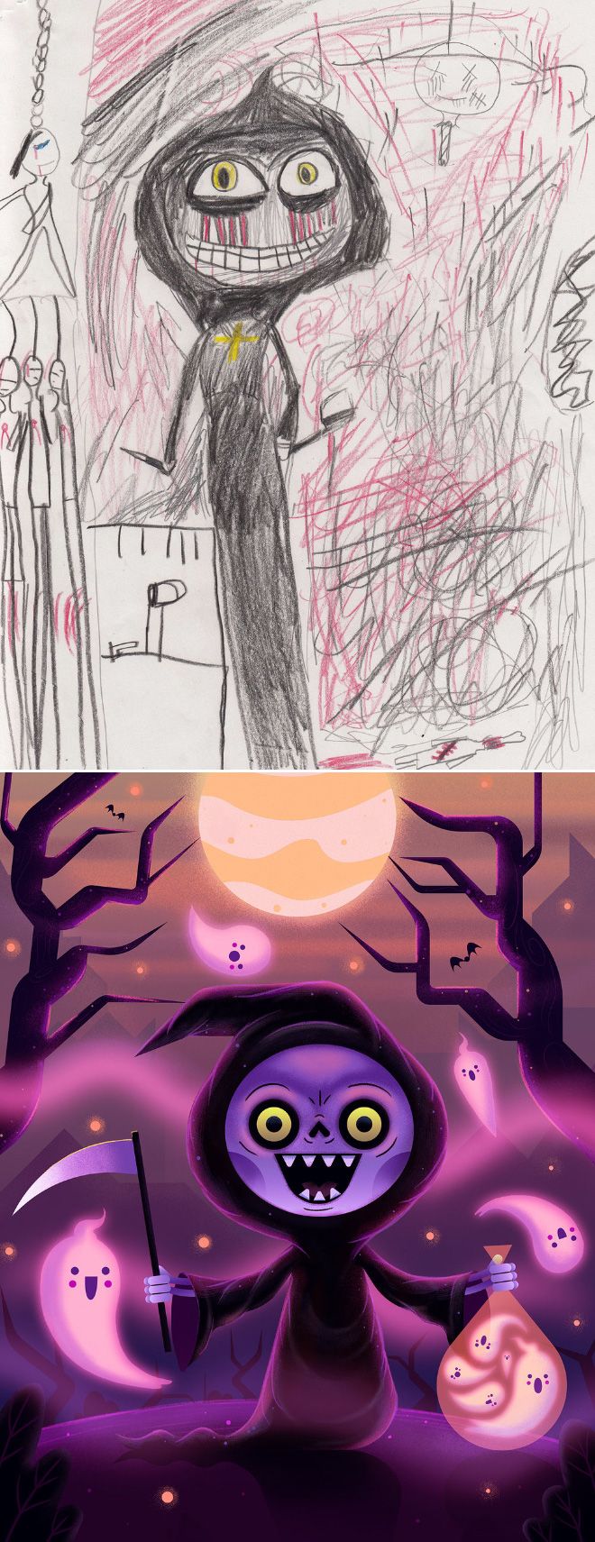 Em projeto Monster Project artistas recriam desenhos feitos por criancas 6