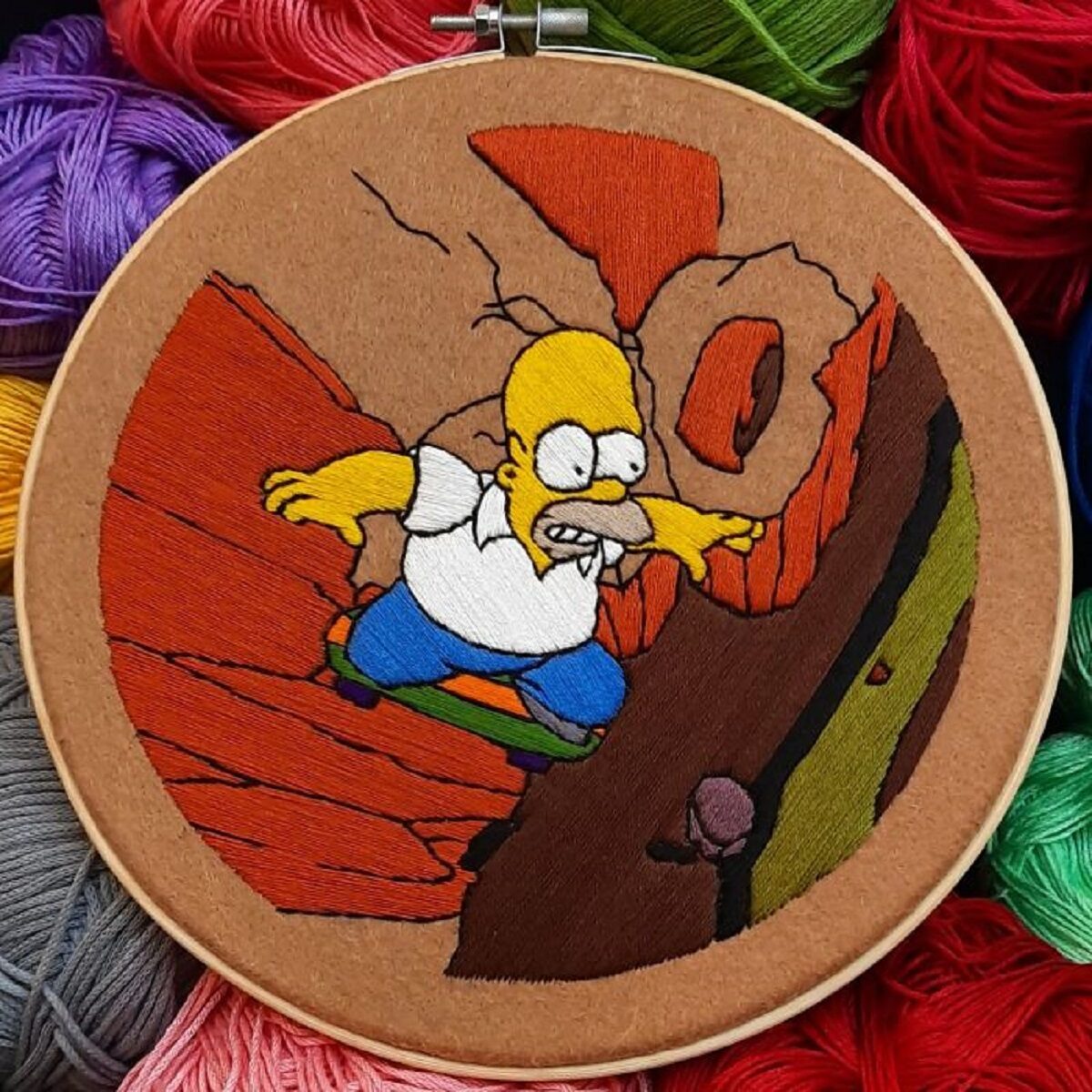 Artista Gabriela Martinez cria bordados de cenas de Os Simpsons 15