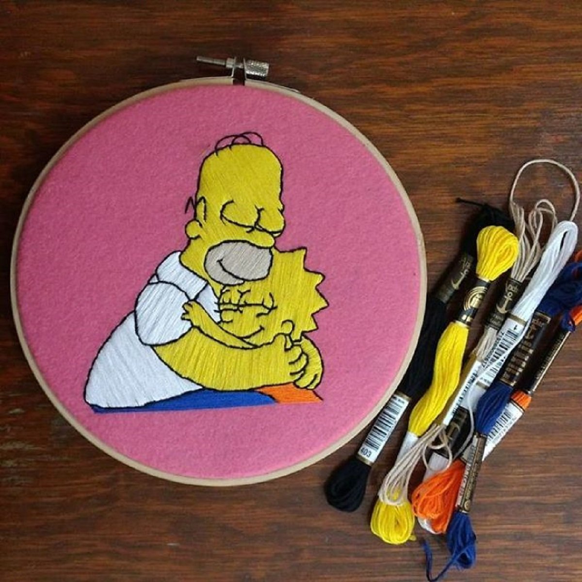Artista Gabriela Martinez cria bordados de cenas de Os Simpsons 20