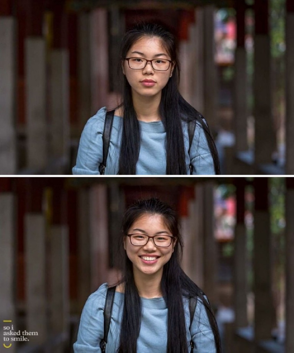 Pessoas antes e depois de um sorriso 10