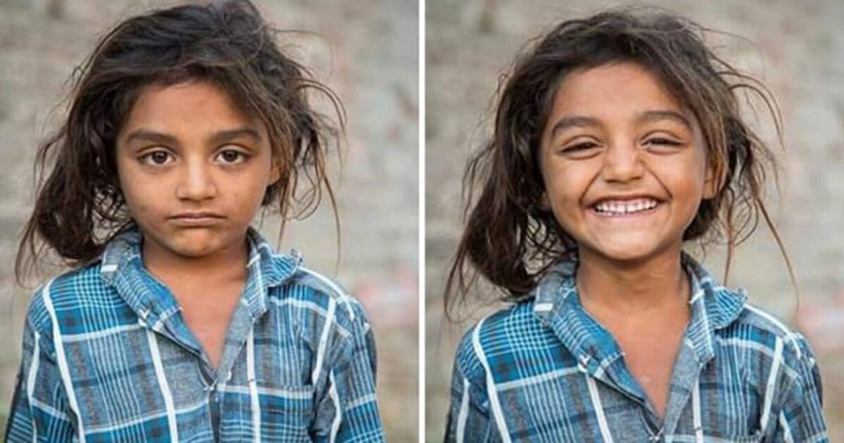 Pessoas antes e depois de um sorriso 4