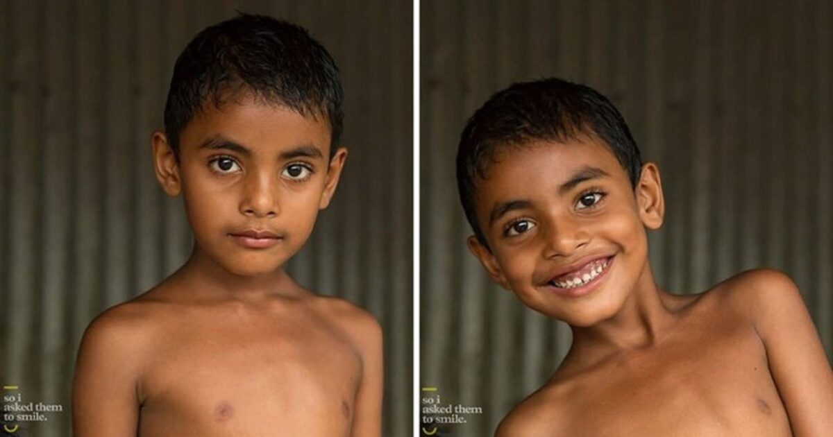 Pessoas antes e depois de um sorriso 8