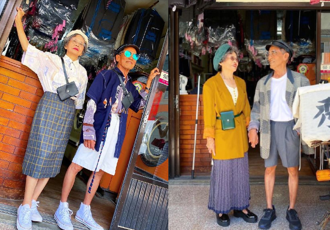 Este casal de idosos se diverte com roupas de modelagem deixadas na lavanderia 8