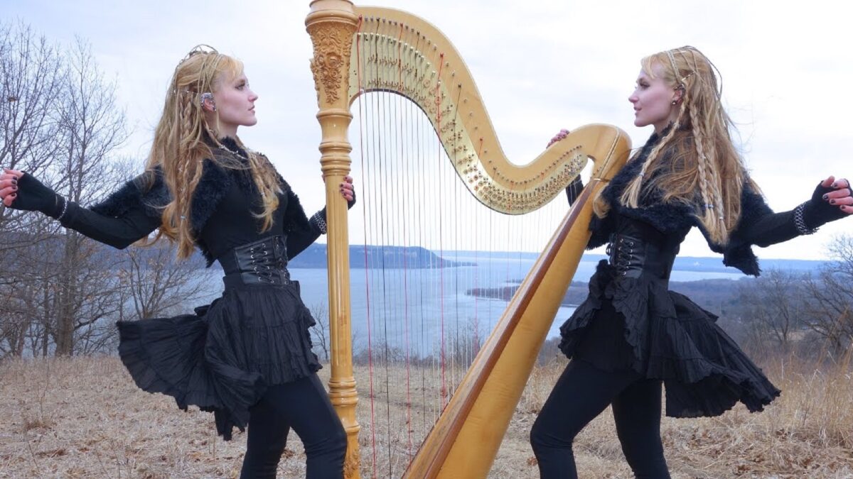 Harp Twins as irmas gemeas e suas versoes de classicos do rock na harpa PARTE II 10