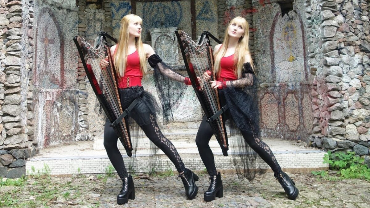 Harp Twins as irmas gemeas e suas versoes de classicos do rock na harpa PARTE II 2