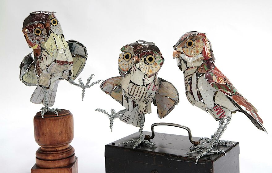Barbara Franc artista reutiliza materiais e cria esculturas realistas de animais 4