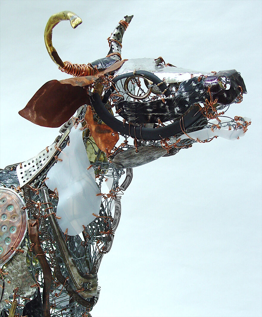 Barbara Franc artista reutiliza materiais e cria esculturas realistas de animais 42