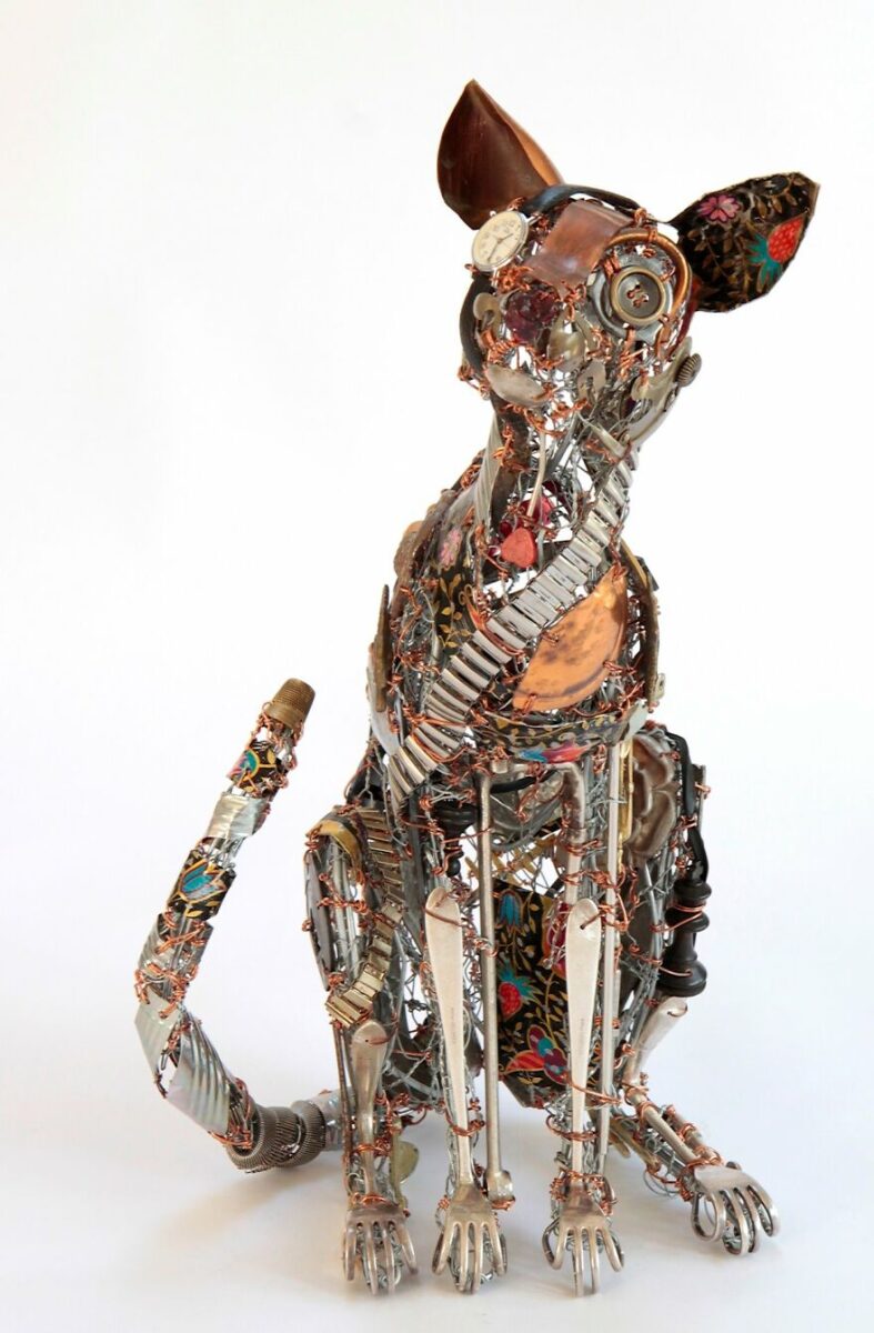 Barbara Franc artista reutiliza materiais e cria esculturas realistas de animais 45