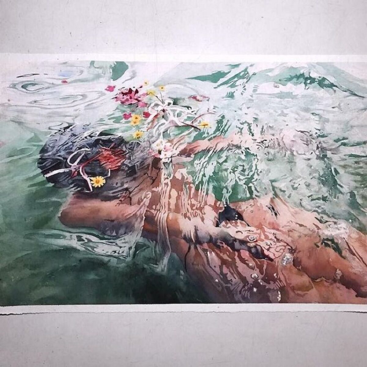 Marcos Beccari artista brasileiro retrata pessoas dentro dagua em incriveis pinturas aquarelas 6