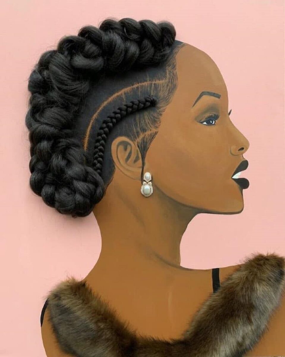 Tyler Clark pinta quadros de mulheres negras com cabelo de verdade e chama a atencao com seu trabalho 4