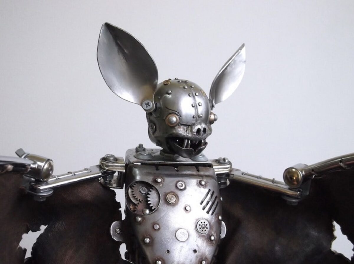 Artista cria esculturas de animais com pecas mecanicas descartadas em estilo Steampunk 18