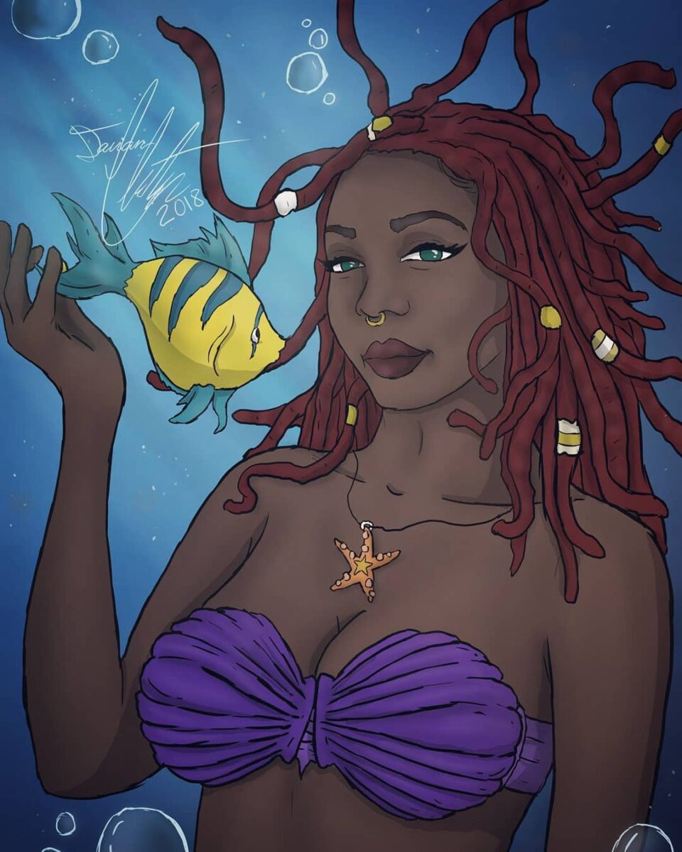Davian Chester artista redesenhou as princesas da Disney negras 3