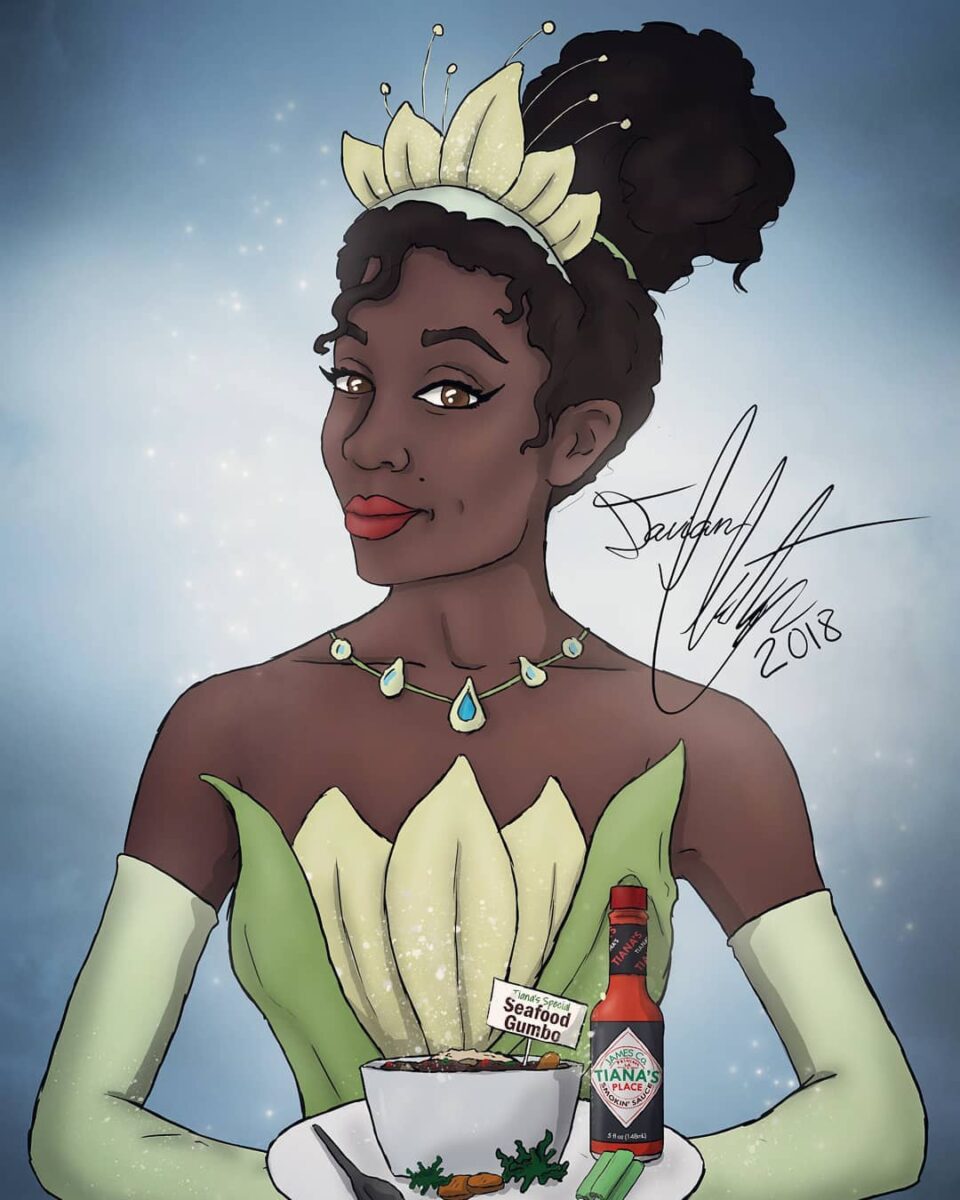 Davian Chester artista redesenhou as princesas da Disney negras 6
