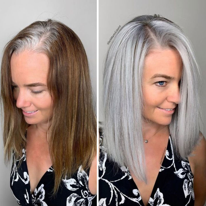 Jack Martin cabeleireiro convence clientes a assumirem a beleza dos cabelos brancos 4