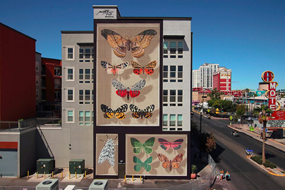Mantra artista desenha borboletas em paredes de diversas cidades pelo mundo 5