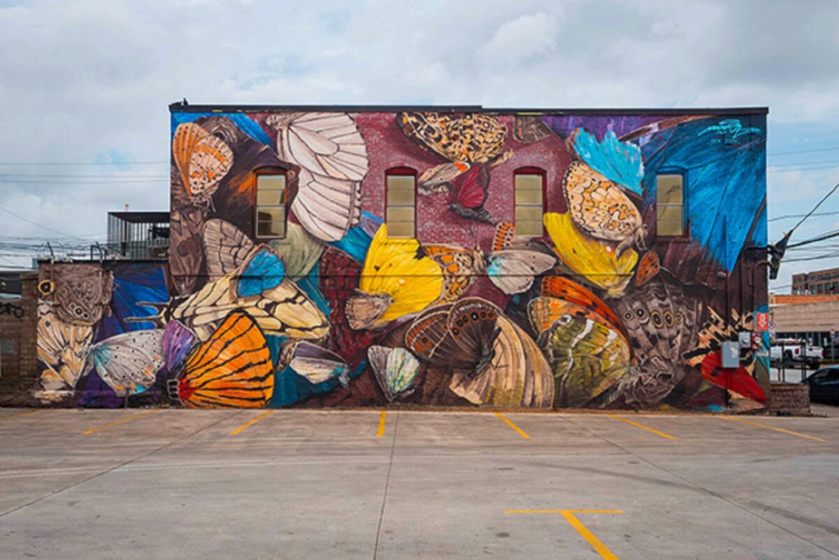 Mantra artista desenha borboletas em paredes de diversas cidades pelo mundo 9